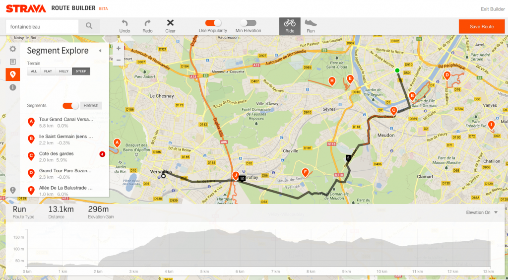 Un créateur de parcours original basé sur Google Maps