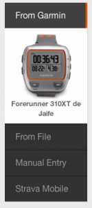 Le choix pour importer ses sorties