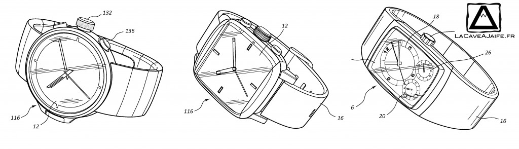 Les 3 designs présents dans le brevet