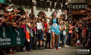 A l'arrivée du marathon du Mont Blanc